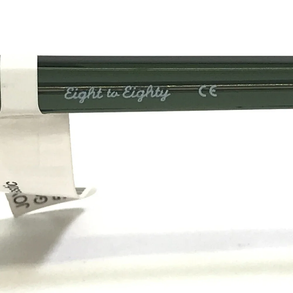 Eight to Eighty Eyeglasses Frames JOY Green Clear Cat Eye Full Rim 52-16-140